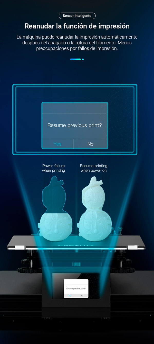Ender 6 - Reanudación de impresión