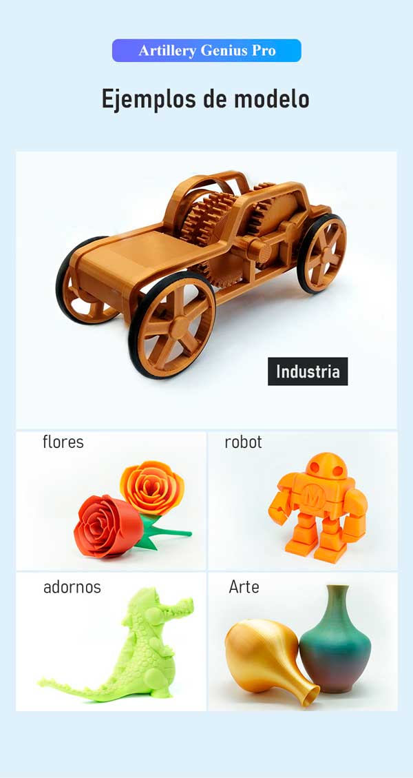 Aplicaciones de  impresora 3d GENIUS PRO