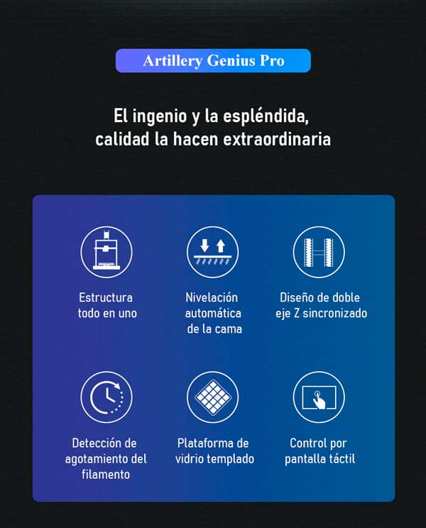 Características impresora 3d GENIUS PRO