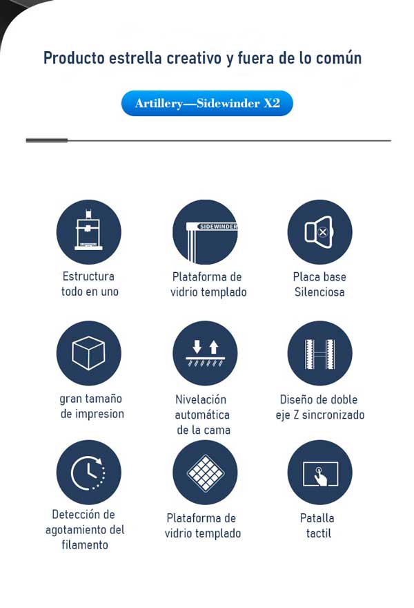 Caracteristicas impresora 3d Artillery X2