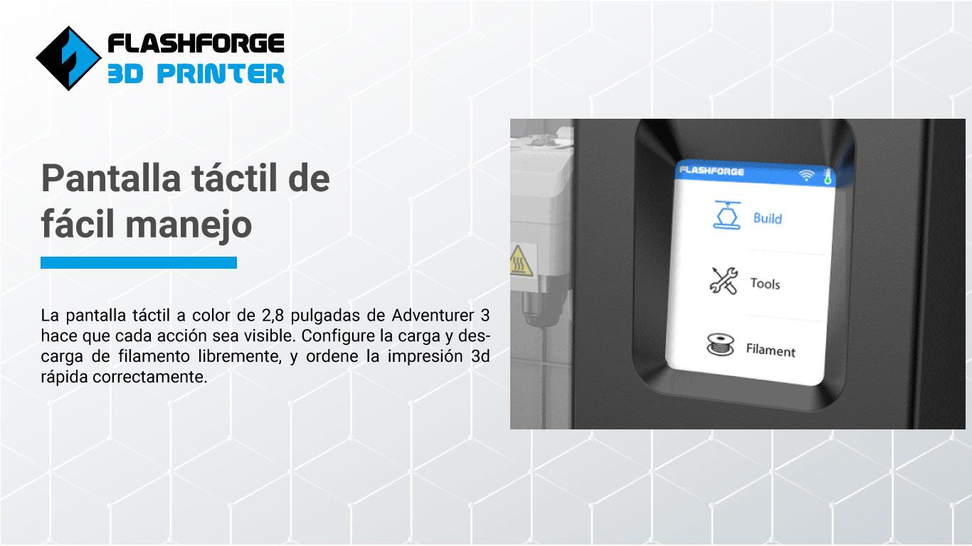 pantalla impresora 3d Flasforge Adventurer 3
