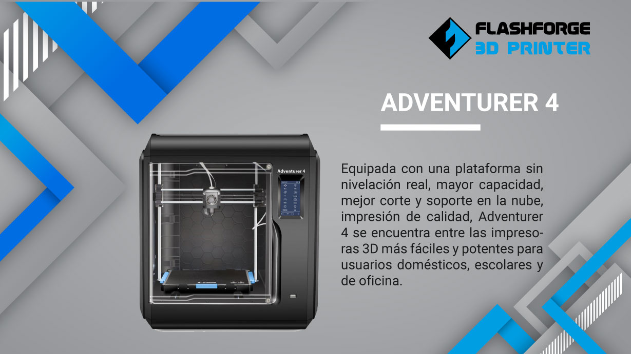 Presentación impresora 3d Flasforge Adventurer 4