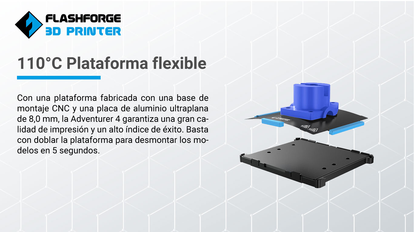 Plataorma o cama impresora 3d Flasforge Adventurer 4