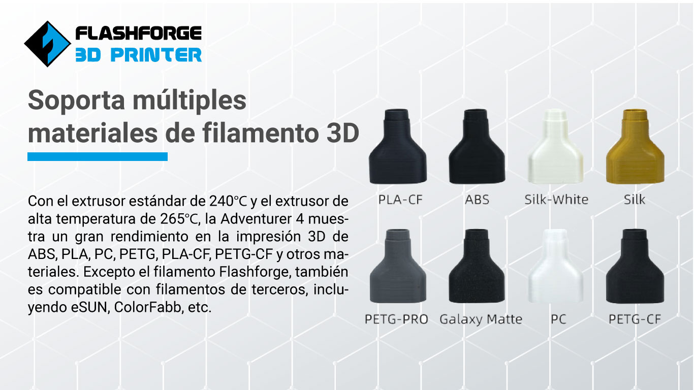 filamentos impresora 3d Flasforge Adventurer 4