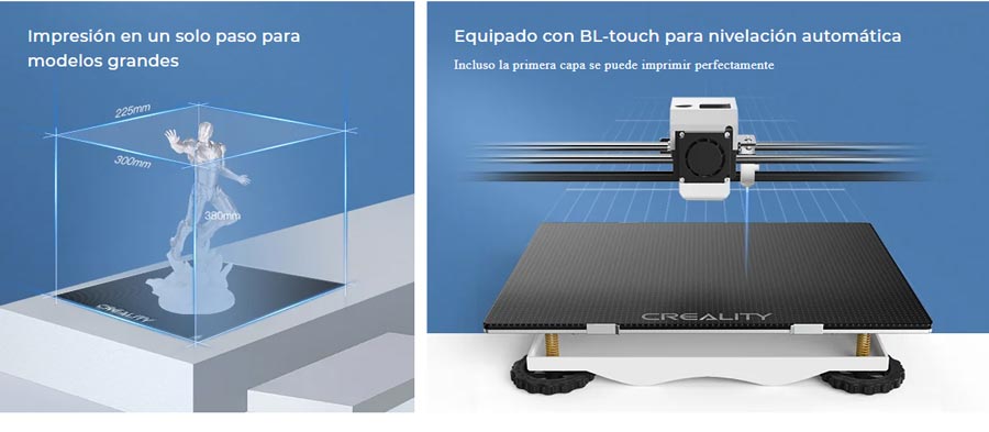Equipado con BL-touch para nivelación automática impresora 3d CR 5 PRO H 