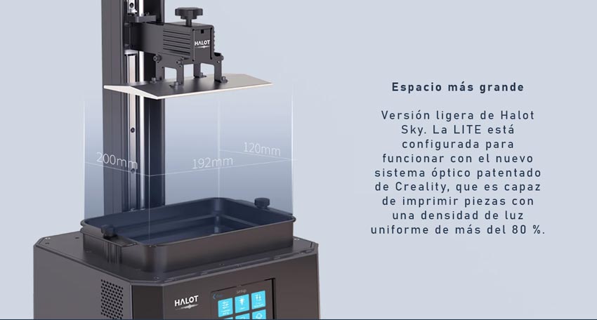 Espacio más grande impresora 3d HALOT LITE 