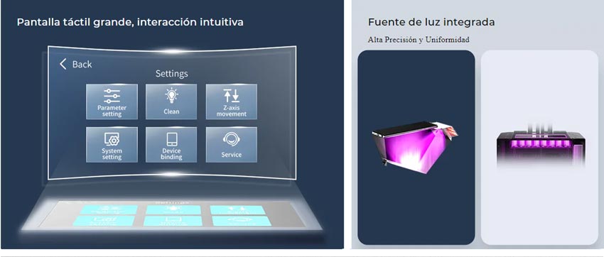Pantalla táctil grande, interacción intuitiva impresora 3d HALOT LITE 