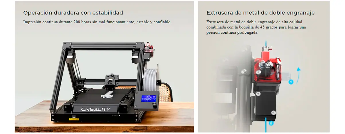 Características principales de impresora 3d Creality CR 30 