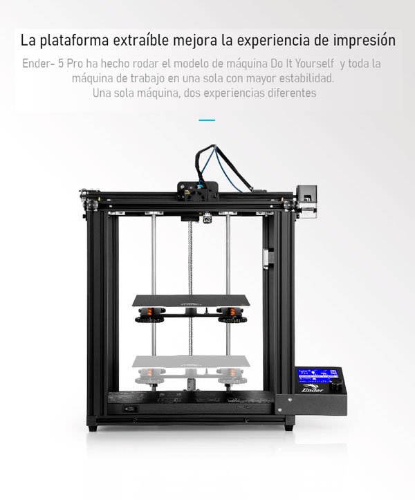 Plataforma extraíble impresora 3d ENDER 5 PRO