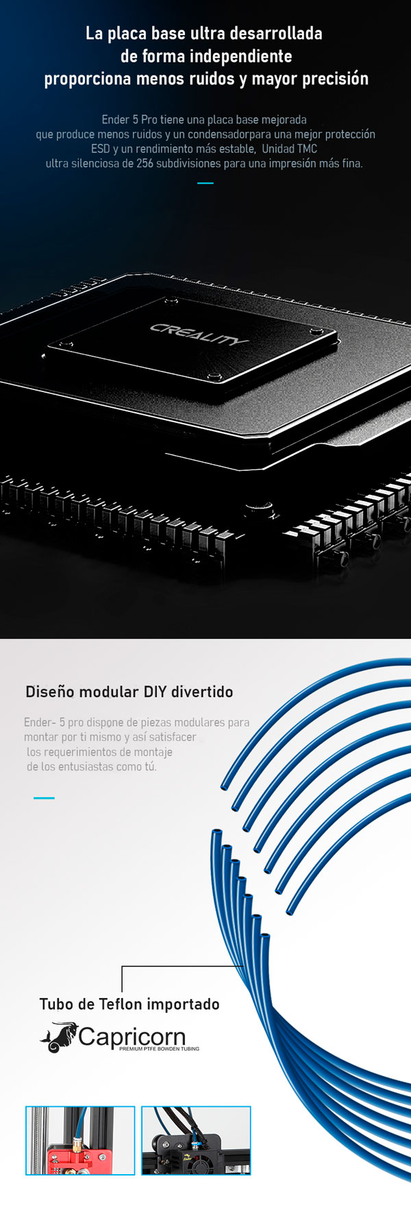 Placa base silenciosa impresora 3d ENDER 5 PRO