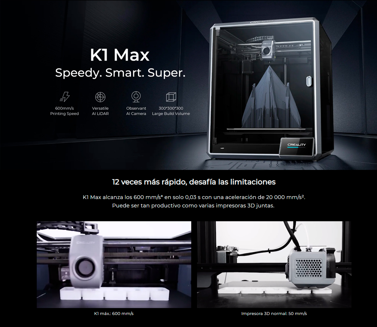 Espacio más grande impresora 3d Creality CR M4 