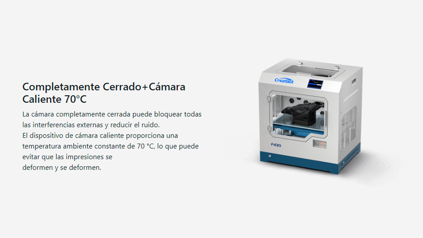 Temperatura impresora 3d Creatbot F430