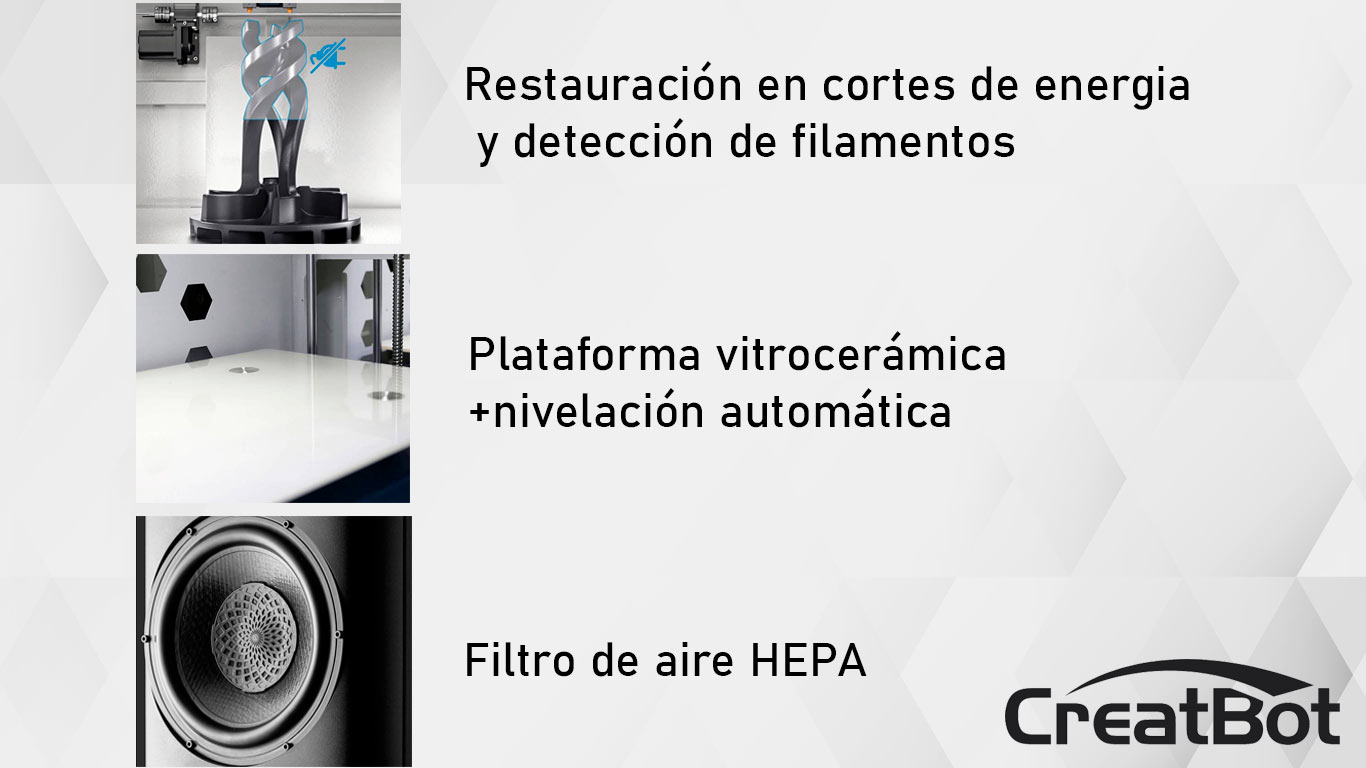 Propiedades impresora 3d Creatbot F430