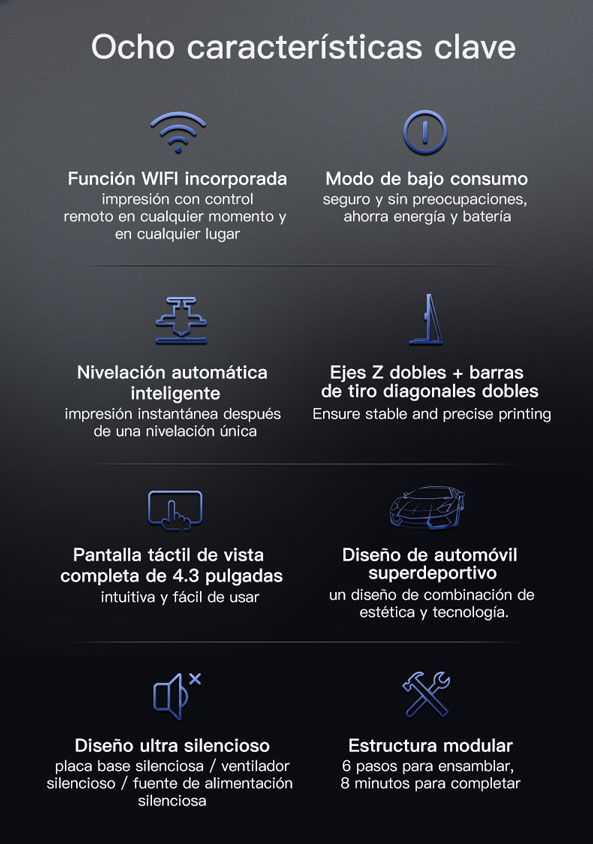 Características impresora 3d CR 10 SMART