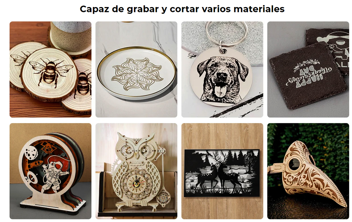  capaz de grabar y cortat varios materiales Creality Falcon (10w)