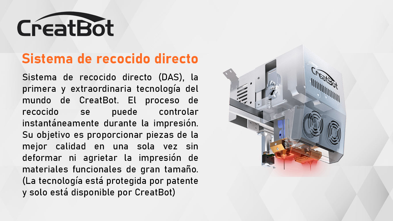 Sistema de recocido directo impresora 3d Creatbot Peek