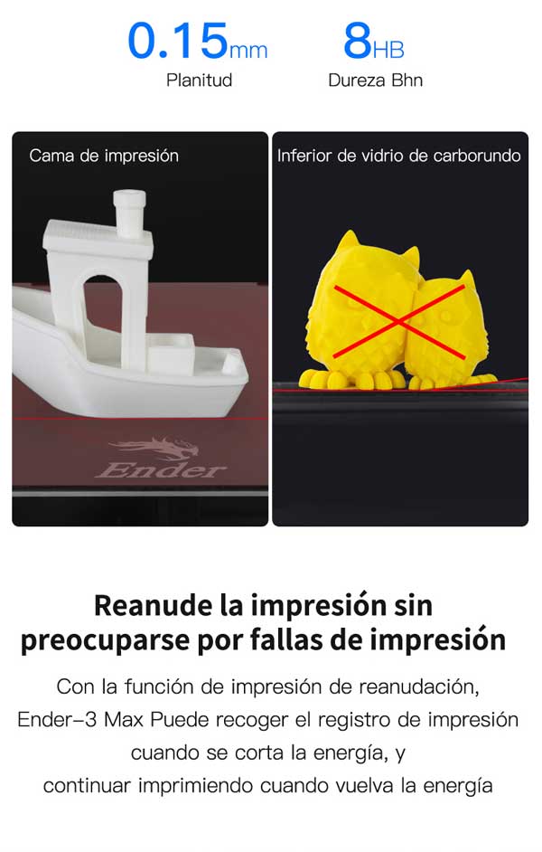 Cama de impresión impresora 3d ENDER 3 MAX