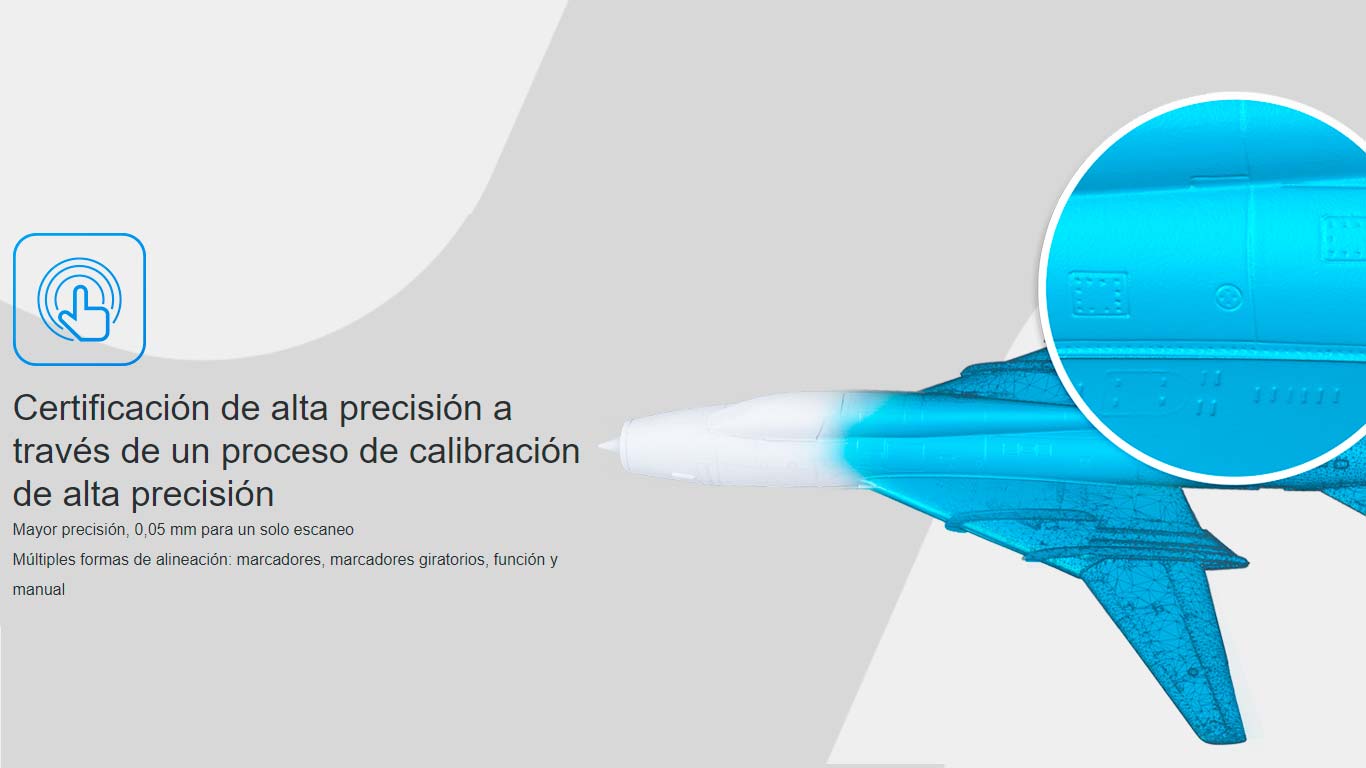 Mayor precisión, 0,05mm Einscan SP 