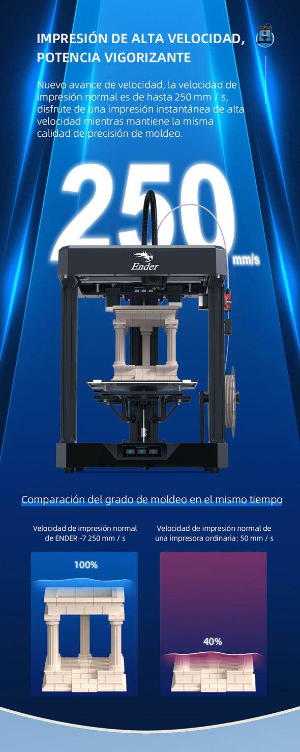 Alta velocidad impresora 3d ENDER 7 