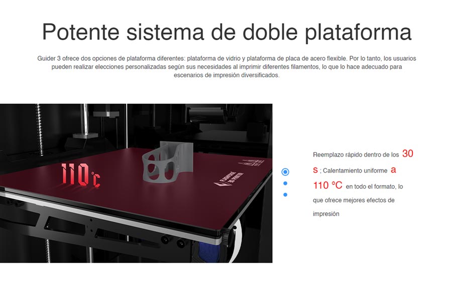 Espacio más grande impresora 3d GUIDER 3  