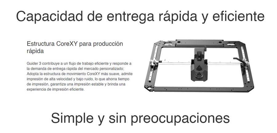 Espacio más grande impresora 3d GUIDER 3  