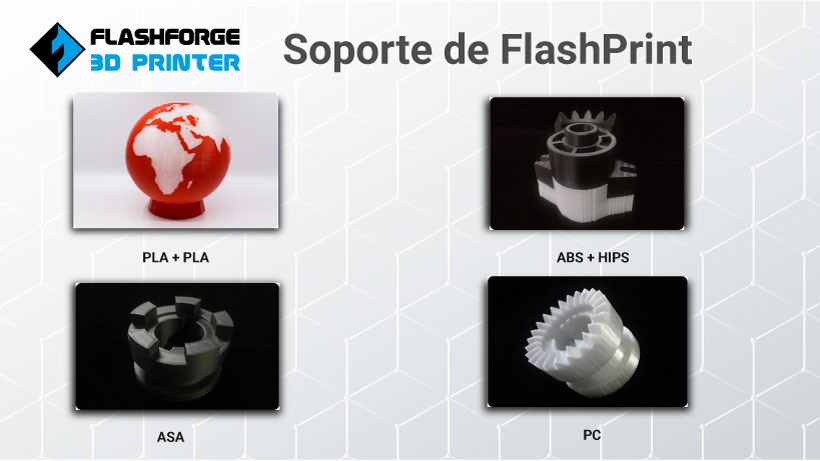 materiales compatibles impresora 3d Flasforge Creator 3