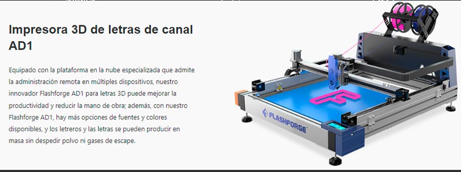 Espacio más grande impresora 3d AD1  