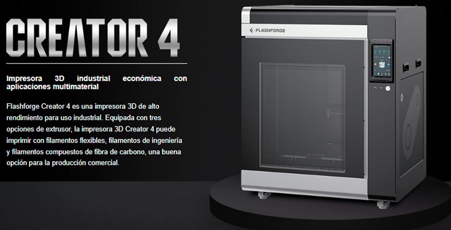 Espacio más grande impresora 3d CREATOR 4  