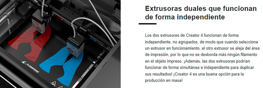 Espacio más grande impresora 3d CREATOR 4  