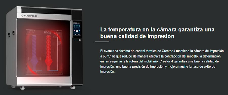 Espacio más grande impresora 3d CREATOR 4  