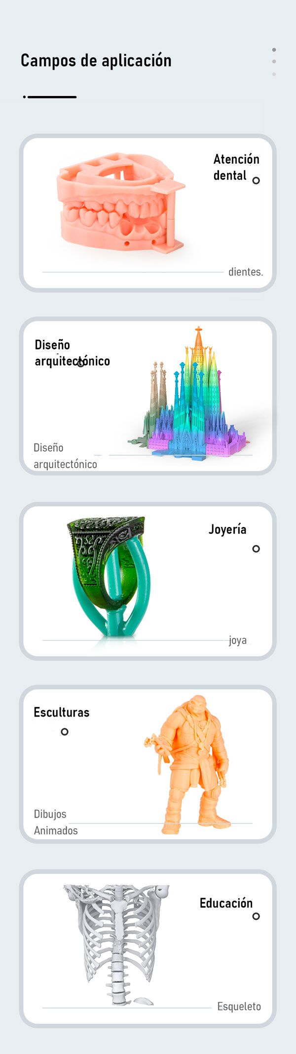 Campos de aplicación 3d halot-one-sky