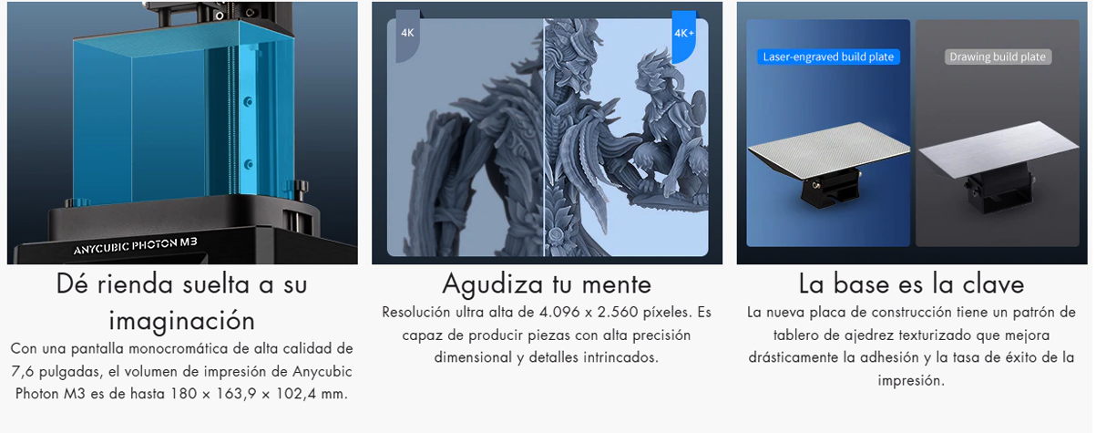 Espacio más grande impresora 3d M3 