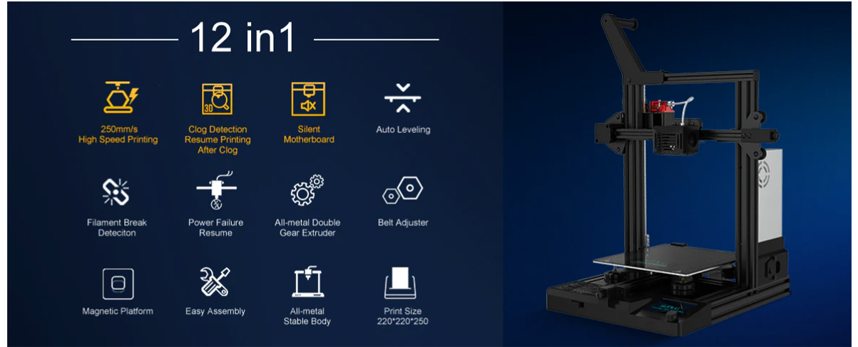 Espacio más grande impresora 3d Sunlu T3 
