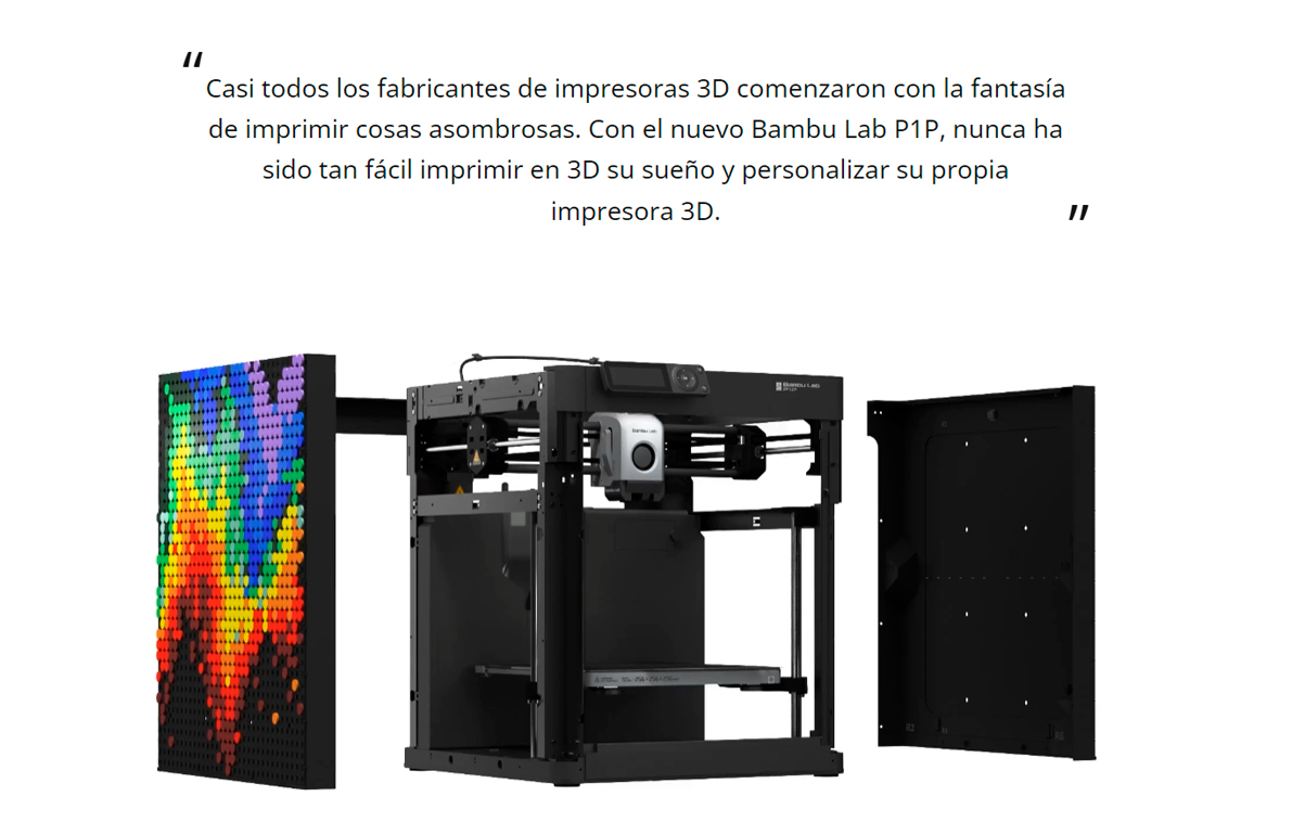  caracteristicas impresora 3d Bambu lab P1P