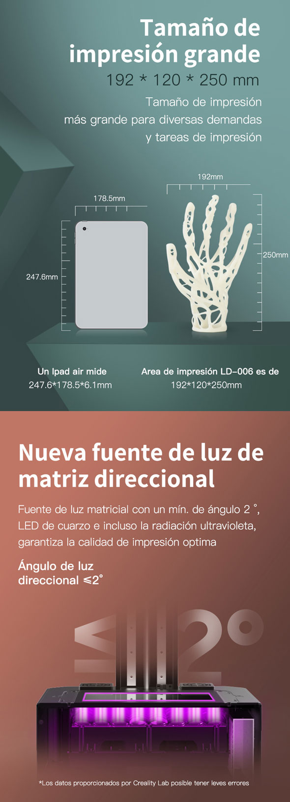 Fuente de luz  impresora 3d LD-006