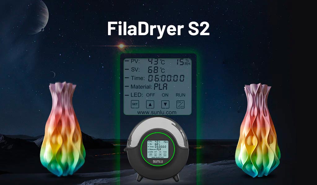 Pantalla secador de filamento 3D FilaDryer S2 SUNLU 