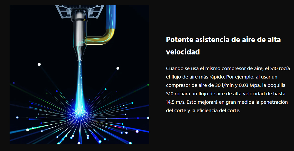  Potente asistencia de aire de alta velocidad Sculpfun S10 (10w)