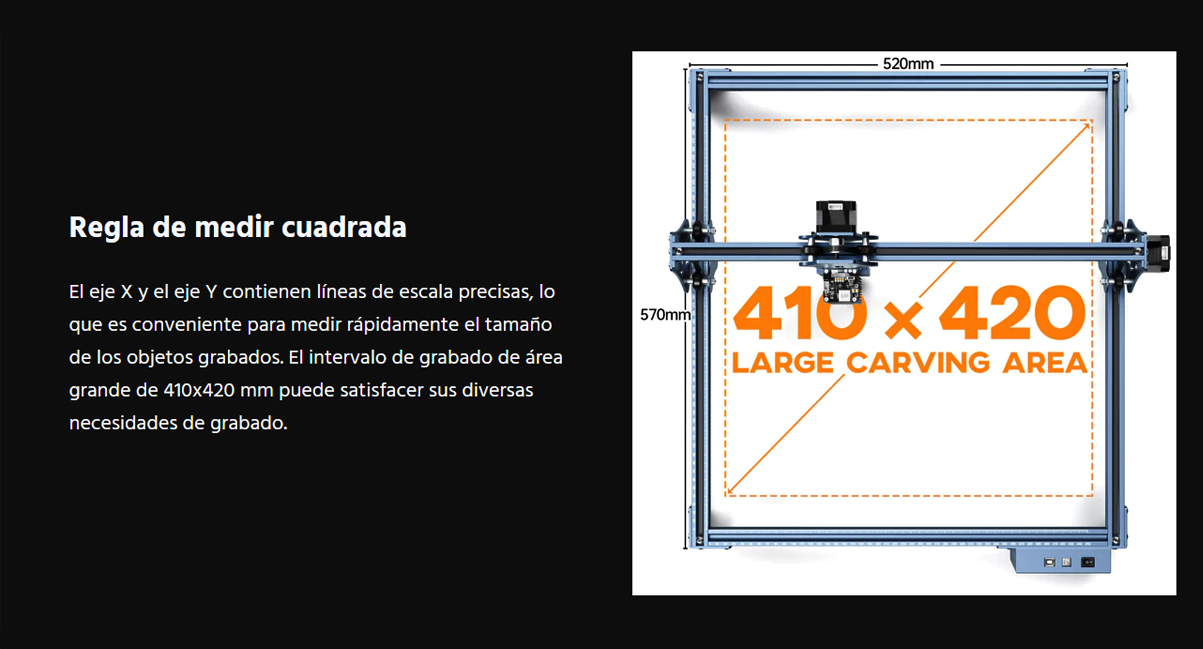  Regla de medir cuadrada Sculpfun S9 (5.5w)
