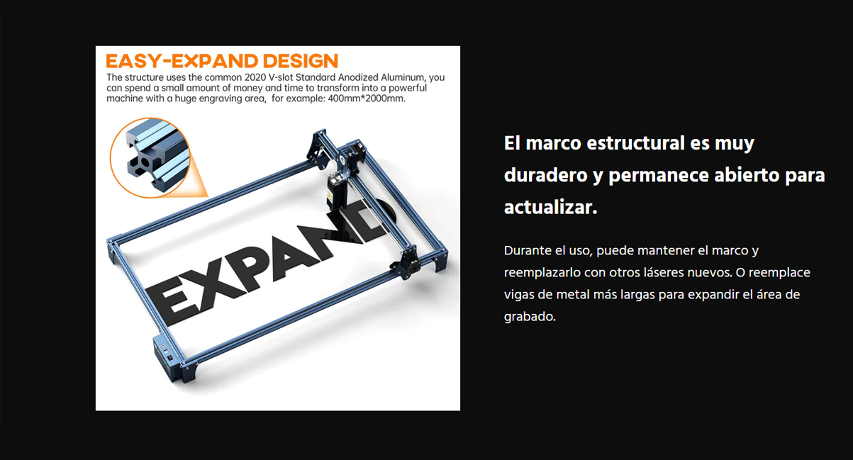  Marco estructural muy duradero Sculpfun S9 (5.5w)