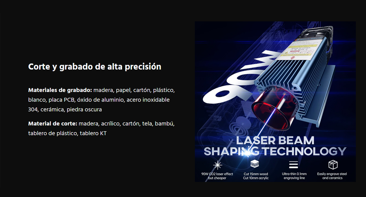  Corte de grabado de alta precisión Sculpfun S9 (5.5w)