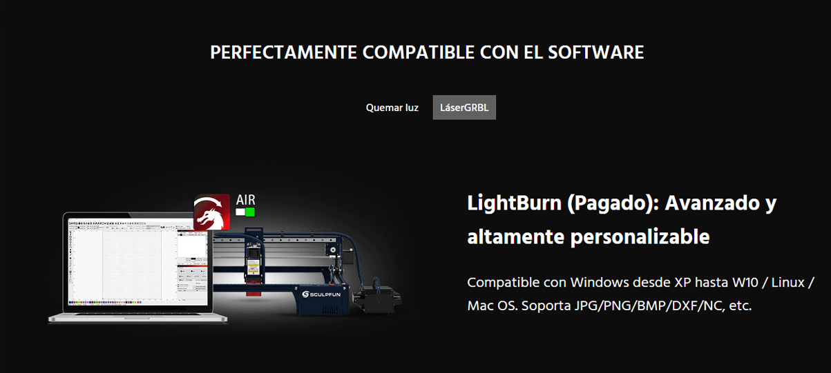  Software compatible Sculpfun S9 (5.5w)