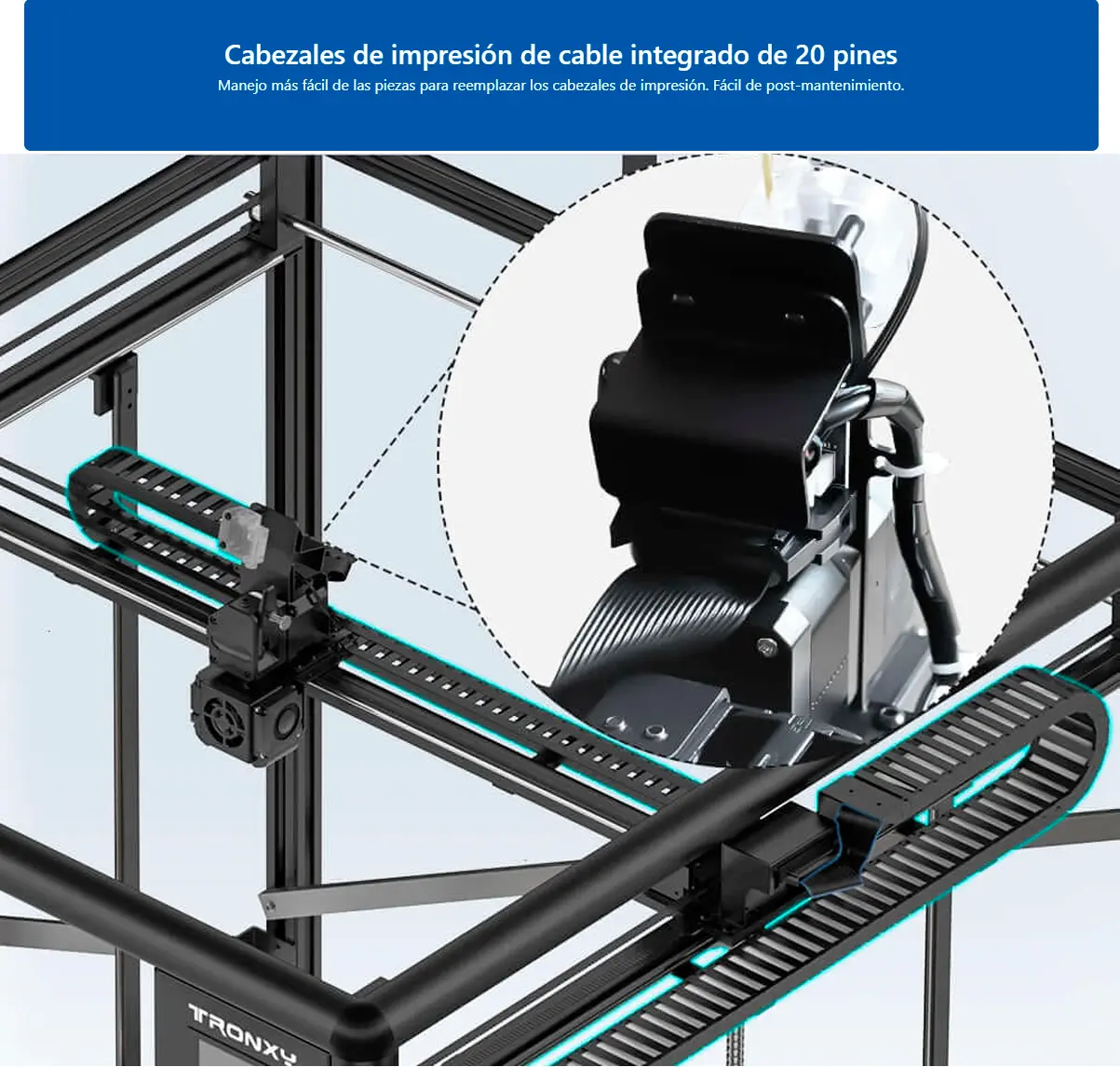 Características diferenciales de impresora 3d  Tronyx Veho 600 