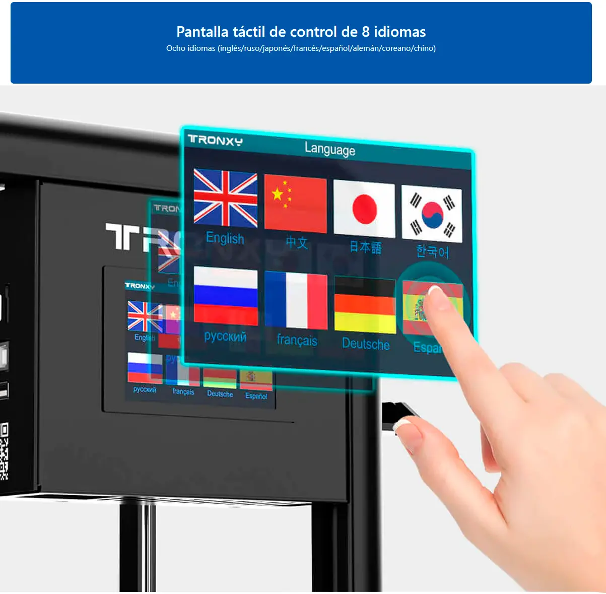 Características diferenciales de impresora 3d  Tronyx Veho 600 