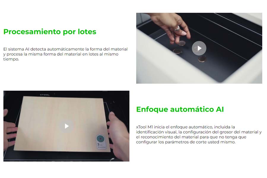 ventajas de grabadora y cortadora laser xTool M1 