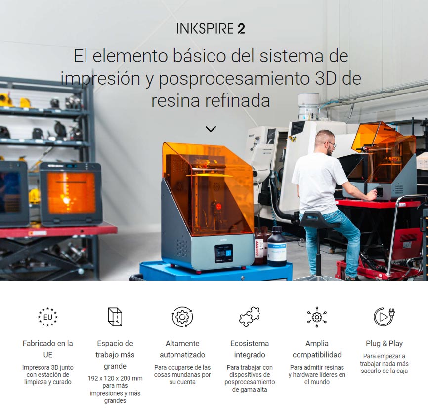 Caracteristias principales de la impresora 3D Zortrax Inkspire 2