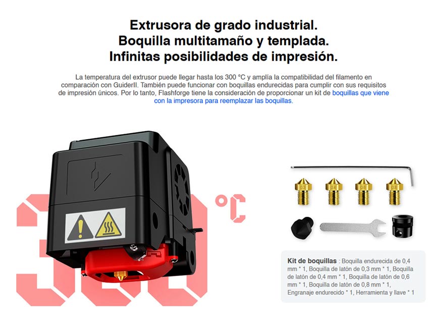 Espacio más grande impresora 3d GUIDER 3  