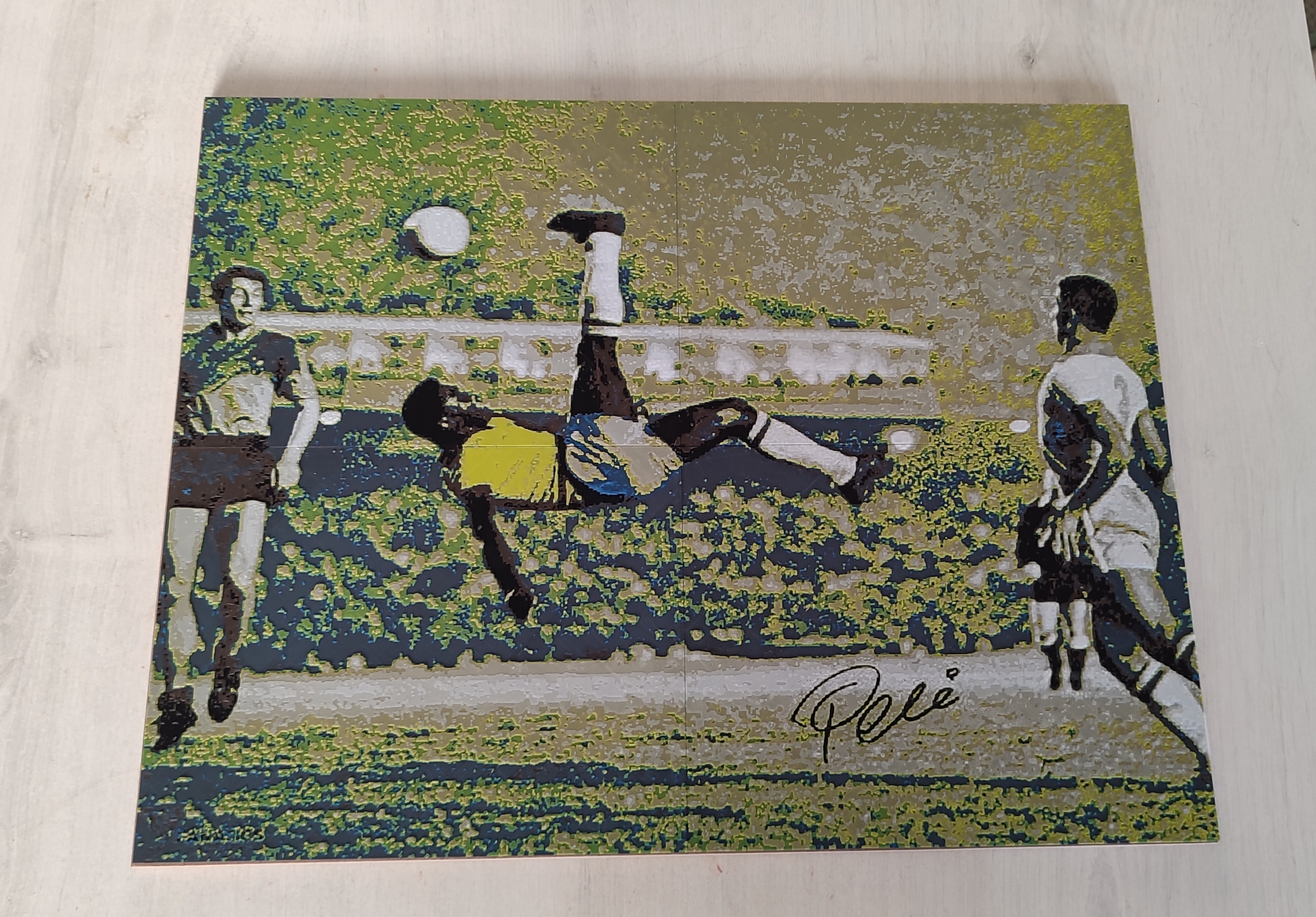 Paisajes, fotos e ilustraciones llevadas a bellos retratos impresos con relieves de color