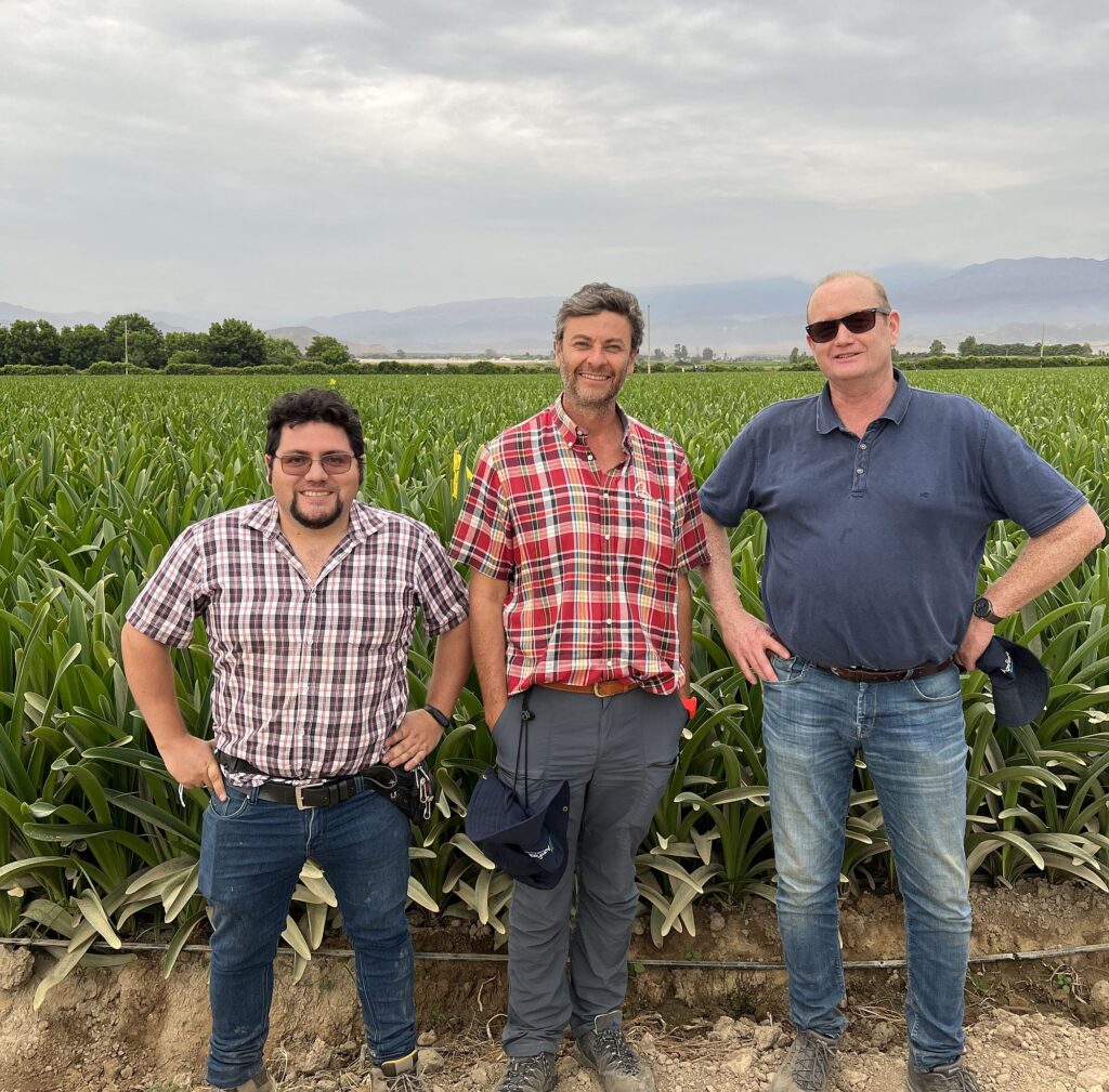Our client Van Velden visits our crops again.