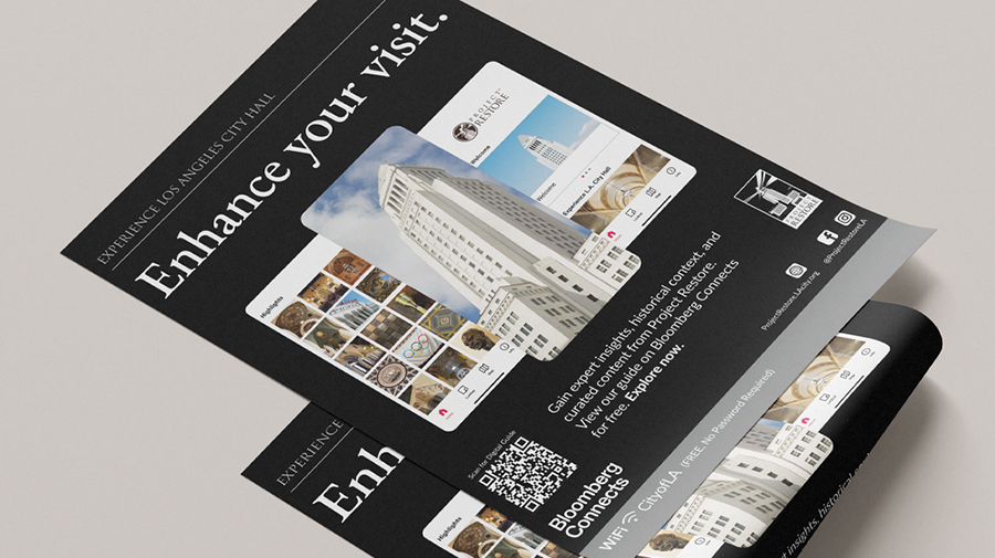 Printed event posters for marketing materials