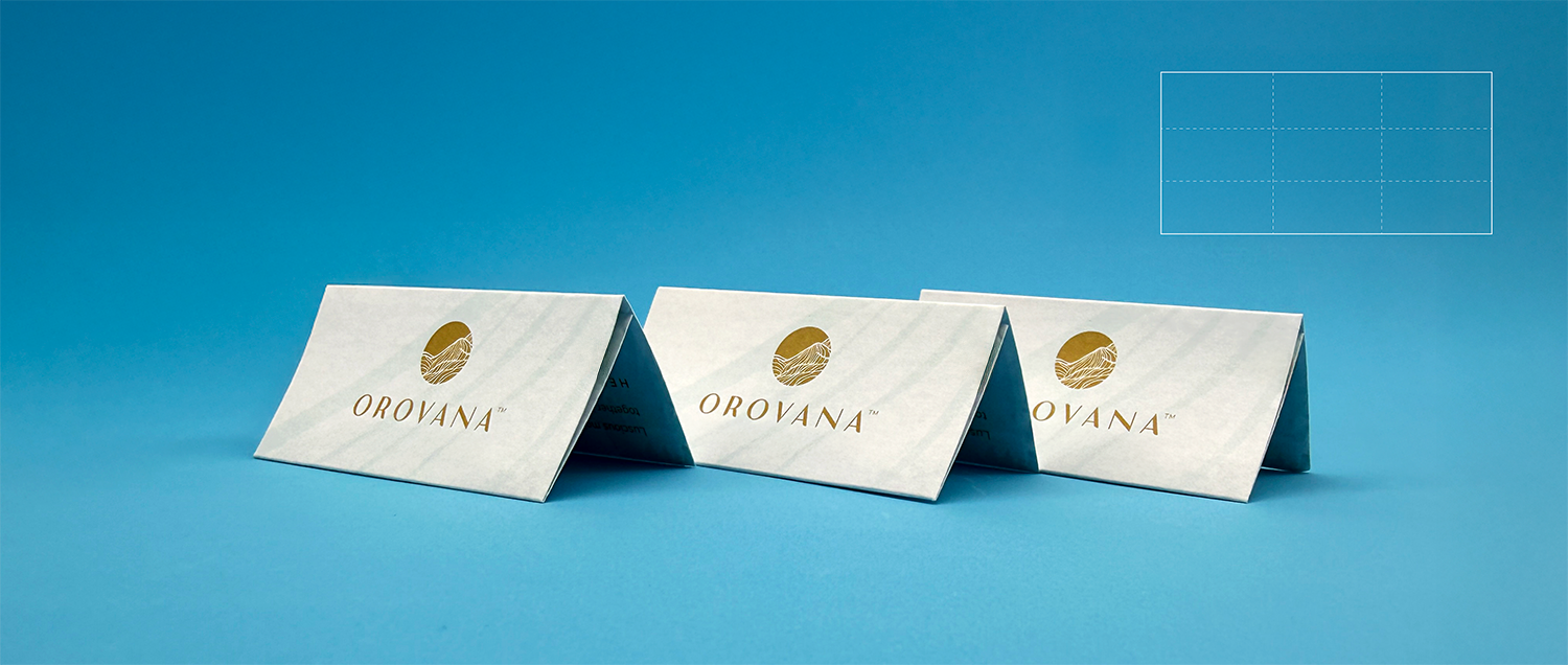 double parallel-fold mini brochures with dieline